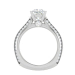 Load image into Gallery viewer, 0.50 cts. Princess Cut Diamond Shank Platinum Solitaire Engagement Ring JL PT RP PR 107   Jewelove.US
