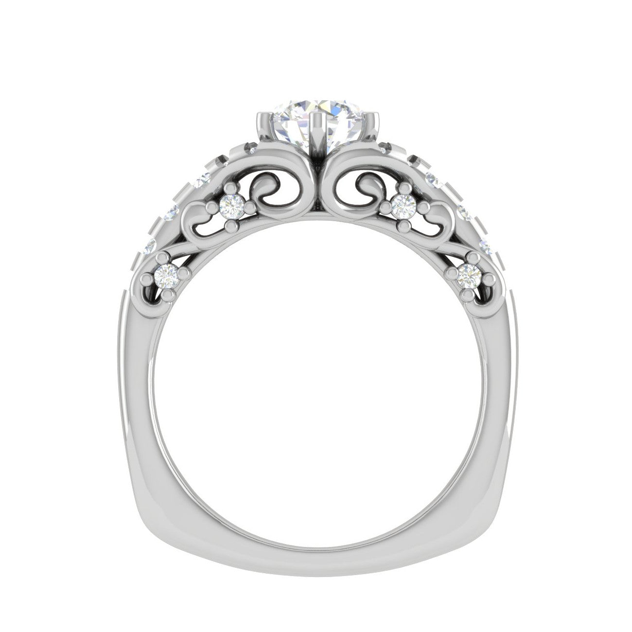 0.50 cts. Solitaire Designer Platinum Diamond Engagement Ring  for Women JL PT WB6030E   Jewelove