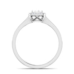 Load image into Gallery viewer, 0.30 cts. Princess Cut Diamond Halo Diamond Shank Platinum Solitaire Engagement Ring JL PT RP RD 111   Jewelove.US
