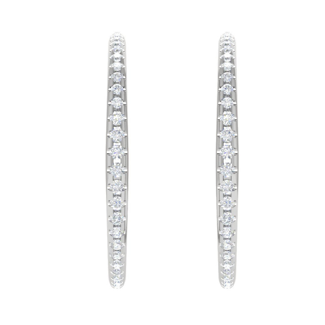 Platinum Diamond Earrings for Women JL PT E DH RD 113   Jewelove.US