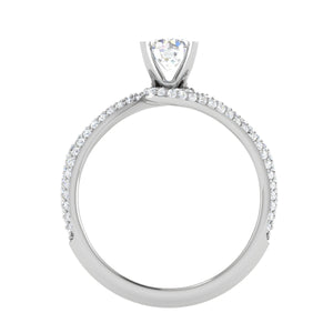 0.50 cts Solitaire Split Shank Diamond Platinum Ring JL PT RP RD 194   Jewelove.US