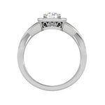 Load image into Gallery viewer, 0.50 cts Solitaire Halo Diamond Split Platinum Diamonds Ring JL PT RH RD 304   Jewelove.US
