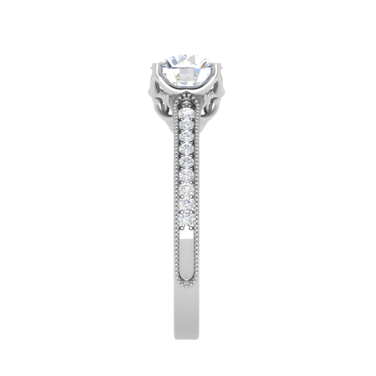 0.50 cts Solitaire Diamond Shank Platinum Ring for Women JL PT RV RD 110   Jewelove