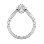 Load image into Gallery viewer, 0.50 cts Solitaire Double Halo Diamond Split Shank Platinum Ring JL PT RH RD 196   Jewelove.US
