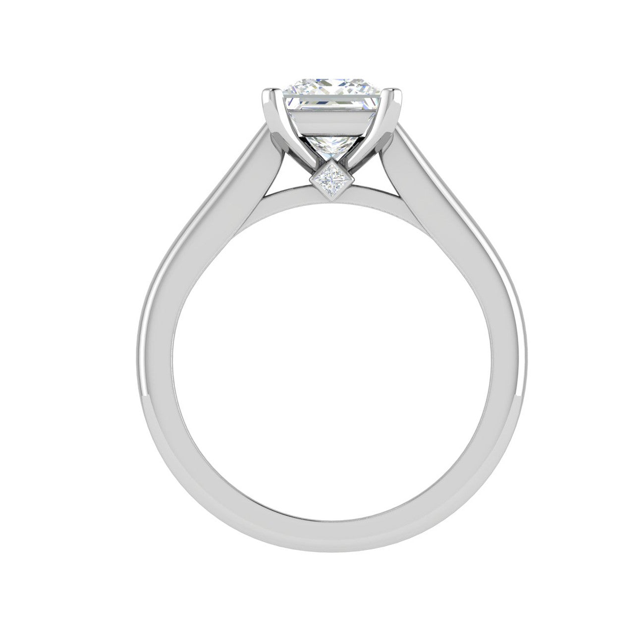 1.00 cts Princess Cut Solitaire Platinum Diamonds Ring JL PT RS PR 122   Jewelove.US