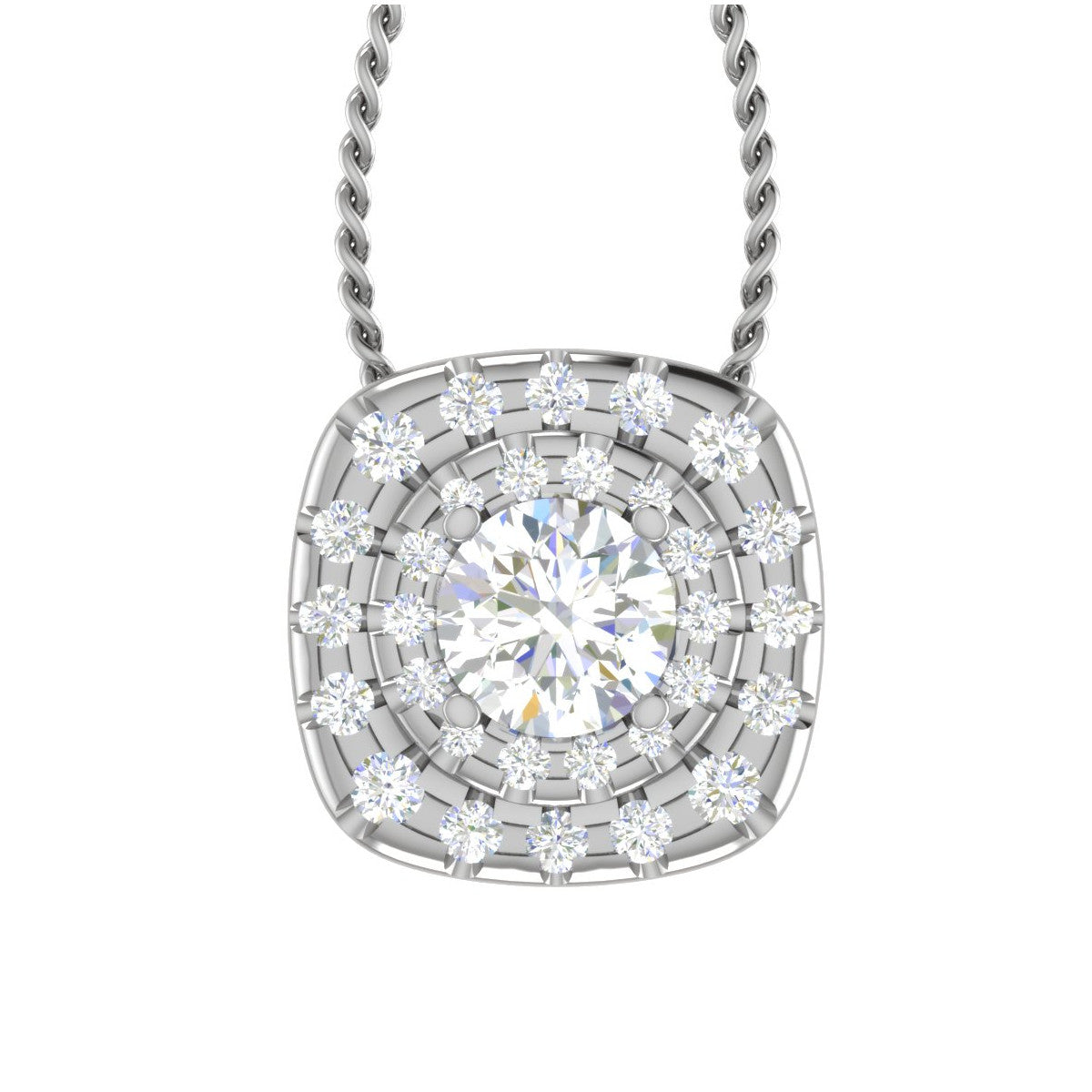 Designer Platinum with Diamond Solitaire Pendant JL PT PF RD 107   Jewelove.US