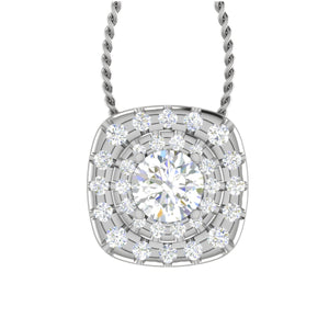 Designer Platinum with Diamond Solitaire Pendant JL PT PF RD 107   Jewelove.US