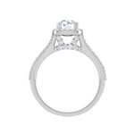 Load image into Gallery viewer, 0.50cts Solitaire Halo Diamond Split Shank Platinum Ring JL PT WB573E   Jewelove.US
