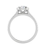 Load image into Gallery viewer, 0.50 cts Solitaire Halo Diamond Shank Platinum Ring JL PT RH RD 254   Jewelove.US
