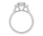 Load image into Gallery viewer, 0.70 cts Solitaire Double Halo Diamond Shank Platinum Ring JL PT RH RD 101   Jewelove.US
