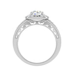 Load image into Gallery viewer, 0.50cts Halo Solitaire Halo Diamond Shank Platinum Ring JL PT WB5817E   Jewelove.US
