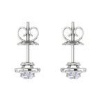 Load image into Gallery viewer, Platinum Solitaire Halo Earrings JL PT E EF10871   Jewelove.US
