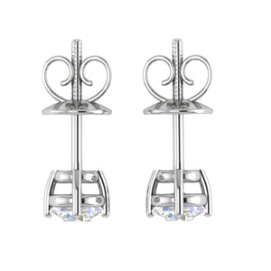 Platinum Solitaire Earrings JL PT E SE RD 104   Jewelove