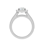 Load image into Gallery viewer, 0.50 cts. Cushion Solitaire Halo Diamond Shank Platinum Ring JL PT RH CU 134   Jewelove.US
