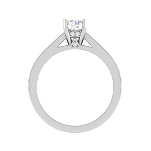 0.50 cts Solitaire Diamond Shank Platinum Ring JL PT RC RD 254   Jewelove.US