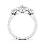 Load image into Gallery viewer, 0.50 cts. Solitaire Double Halo Diamond Split Shank Platinum Ring JL PT RP CU 191   Jewelove.US
