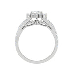 Load image into Gallery viewer, 0.50cts Halo Cushion Solitaire Diamond Split Shank Platinum Ring JL PT WB5815E   Jewelove.US
