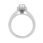 Load image into Gallery viewer, 0.50 cts Solitaire Single Halo Diamond Shank Platinum Ring JL PT RH RD 191   Jewelove.US
