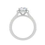 Load image into Gallery viewer, 0.50 cts Solitaire Halo Diamond Shank Platinum Ring JL PT MHD0216M   Jewelove.US
