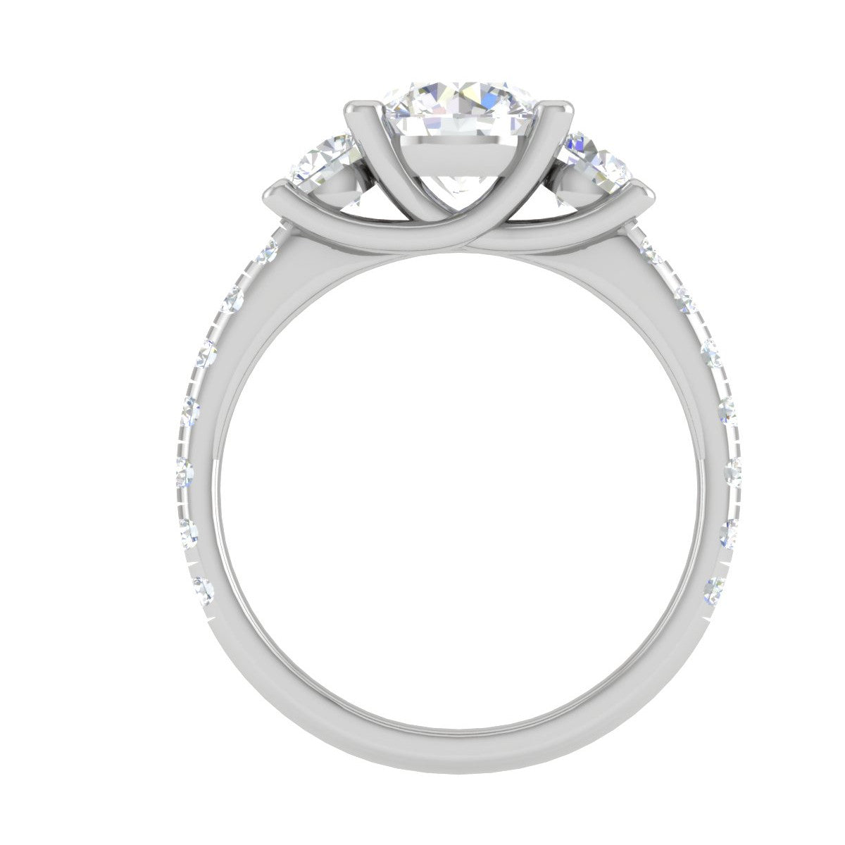 0.70 cts Solitaire Platinum Shank Diamond Ring JL PT R3 RD 121   Jewelove.US