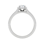 Load image into Gallery viewer, 0.50cts Halo Diamond Split Shank Solitaire Platinum Ring JL PT M00329MD   Jewelove.US
