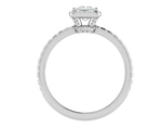 Load image into Gallery viewer, 0.50 cts Princess Cut Solitaire Square Halo Diamond Shank Platinum Ring JL PT RH PR 245   Jewelove.US
