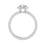 Load image into Gallery viewer, 0.50 cts Solitaire Halo Diamond Shank Platinum Ring JL PT RH RD 221   Jewelove.US
