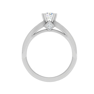 0.50 cts Pointer Solitaire Platinum Ring with Princess Cut Diamonds JL PT RC RD 275   Jewelove.US