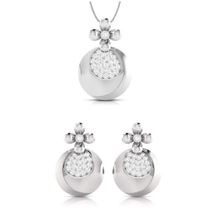 Designer Platinum Diamond Pendant Set JL PT P 34-A  Pendant-Set Jewelove.US