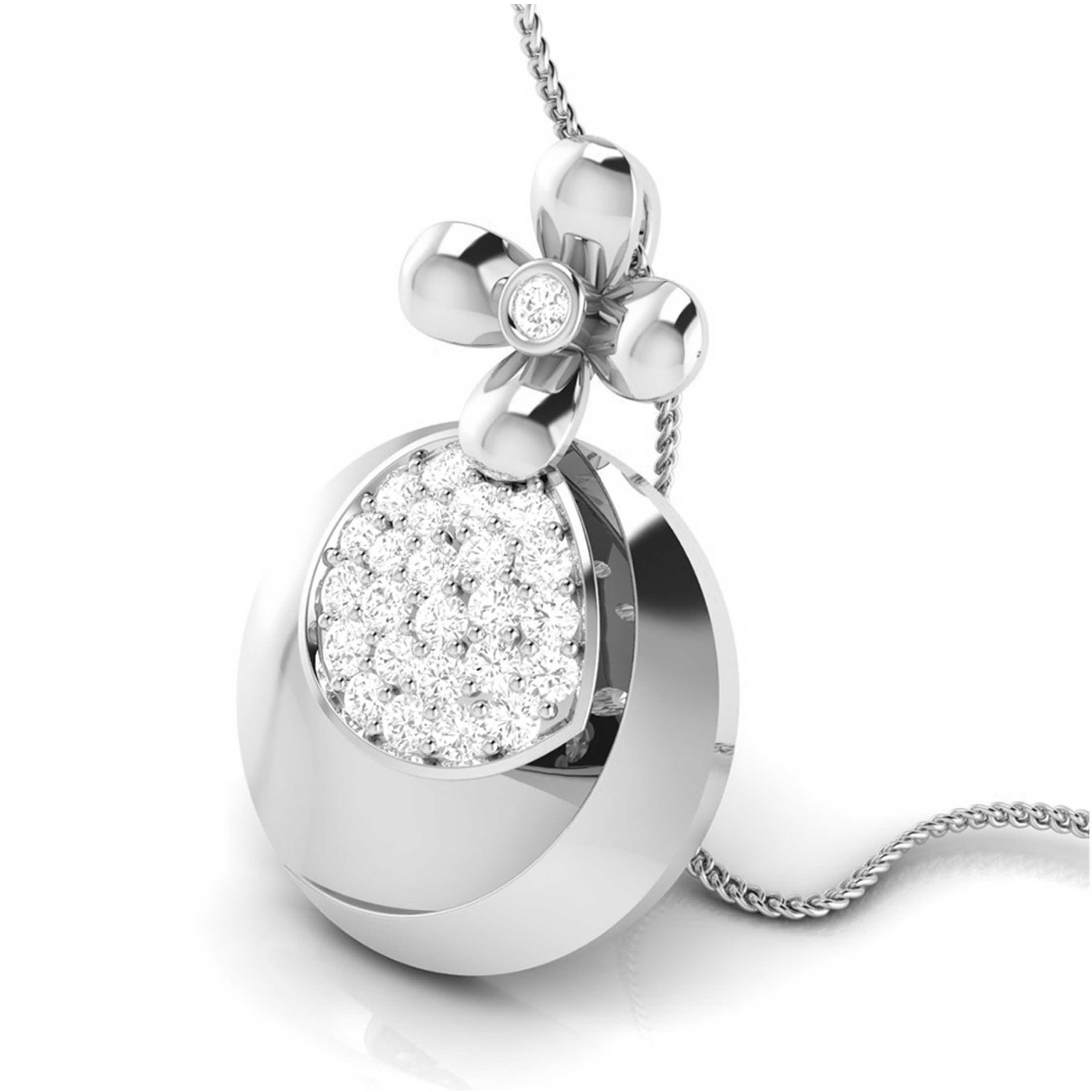 Designer Platinum Diamond Pendant Set JL PT P 34-A   Jewelove.US