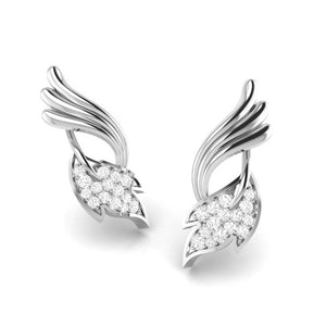 Diamond Platinum Wings Earrings for Women JL PT E BT 42-H   Jewelove.US