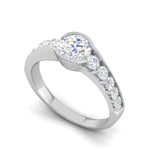 Load image into Gallery viewer, 0.50 cts Solitaire Diamond Shank Platinum Ring JL PT WB5735E   Jewelove.US
