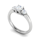 Load image into Gallery viewer, 0.50 cts. Solitaire Three Stone Platinum Diamond Engagement Ring JL PT R3 RD 161   Jewelove.US
