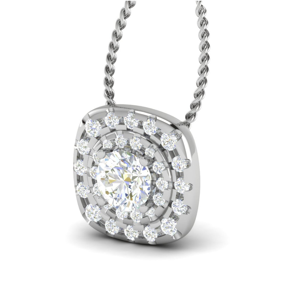 Designer Platinum with Diamond Solitaire Pendant JL PT PF RD 107   Jewelove.US