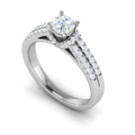 Load image into Gallery viewer, 0.50 cts Solitaire Split Diamond Shank Platinum Ring JL PT RP RD 207   Jewelove.US
