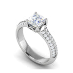 Load image into Gallery viewer, 0.50 cts. Cushion Solitaire Diamond Split Shank Platinum Ring JL PT RP CU 103   Jewelove.US
