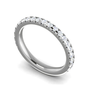 Half Eternity Platinum Diamond Ring for Women JL PT WB RD 122   Jewelove