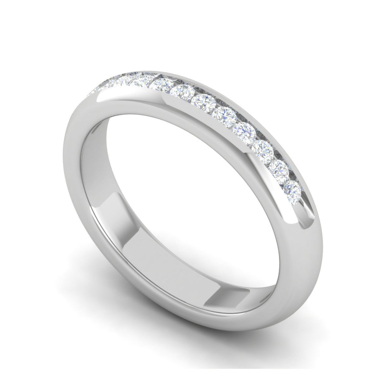 Half Eternity Platinum Diamond Ring for Women JL PT WB RD 156   Jewelove