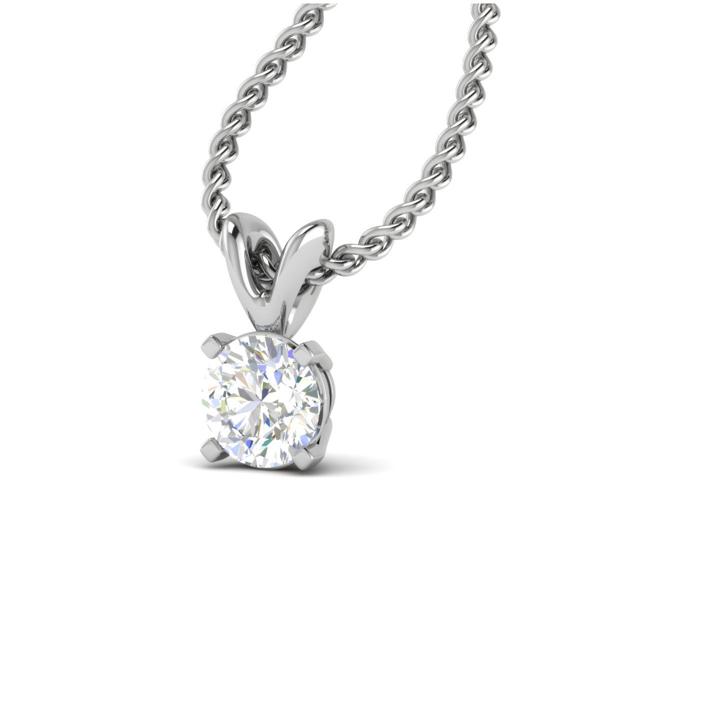 0.50 cts. Platinum Solitaire Pendant for Women JL PT P SP RD 102   Jewelove.US