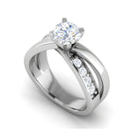 Load image into Gallery viewer, 0.50cts Solitaire Diamond Twisted Shank Platinum Ring JL PT 52029   Jewelove.US
