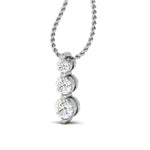 Load image into Gallery viewer, Platinum Triple Diamond Pendant for Women JL PT P P3 RD 100   Jewelove.US
