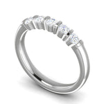 Load image into Gallery viewer, 10 Pointer Half Eternity Diamond Platinum Ring for Women JL PT WB RD 145   Jewelove
