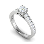 Load image into Gallery viewer, 0.50 cts Solitaire Diamond Shank Platinum Ring JL PT RC RD 254   Jewelove.US
