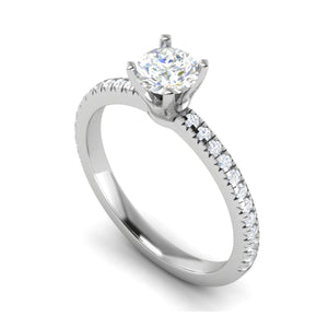 0.50 cts Solitaire Diamond Shank Platinum Ring JL RC RD 259   Jewelove.US