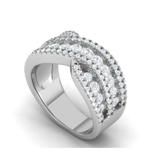 Designer Platinum Diamond Ring for Women JL PT WB6029   Jewelove