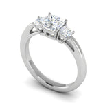 Load image into Gallery viewer, 0.50cts. Cushion Solitaire Diamond Accents Platinum Ring JL PT R3 CU 119   Jewelove.US
