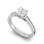 Load image into Gallery viewer, 0.50 cts Solitaire Diamond Shank Platinum Ring for Women JL PT RV RD 110   Jewelove
