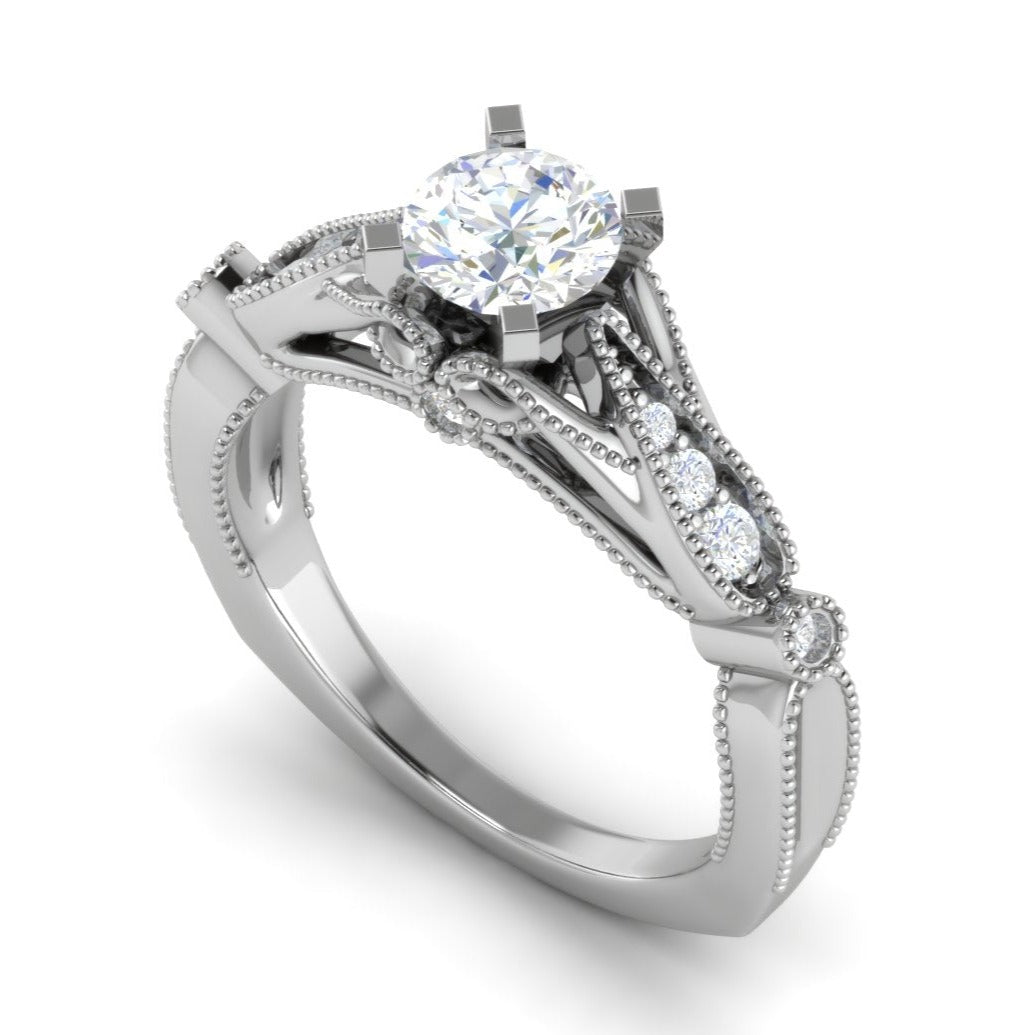 0.70 cts Platinum Solitaire Ring for Women JL PT 1152   Jewelove