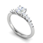 Load image into Gallery viewer, 0.50 cts Solitaire Diamond Shank Platinum Ring JL PT RP RD 131   Jewelove.US
