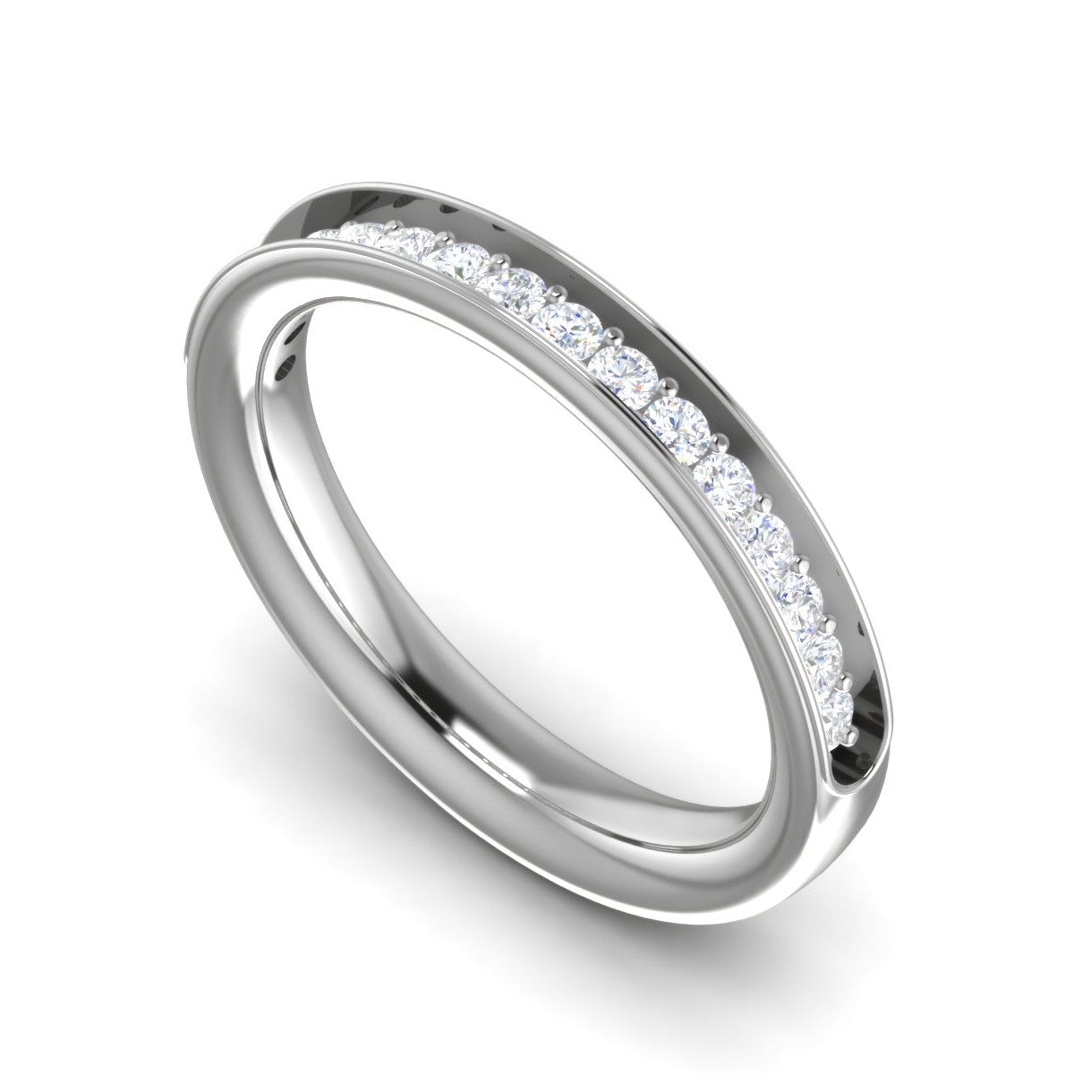 Platinum Diamond Ring for Women JL PT WB RD 132   Jewelove